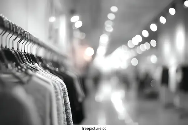 Clothing Display in a Fashion Store