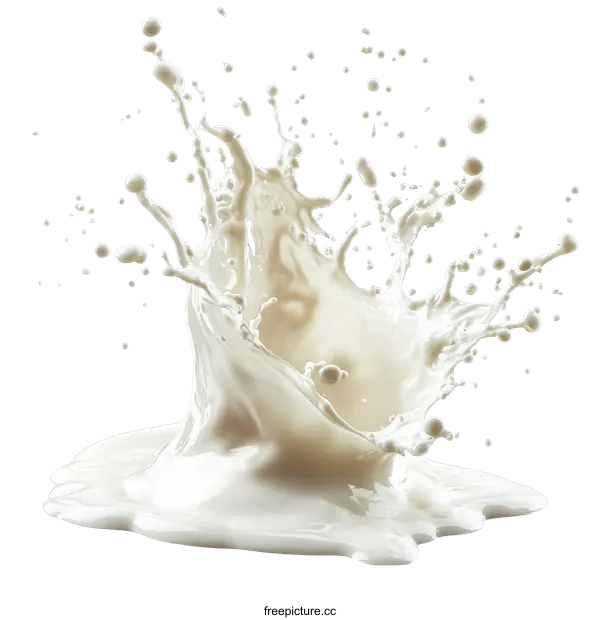 [Transparent Background PNG]Milk Splash Abstract Art