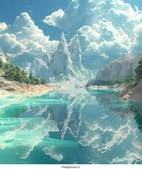 Serene Mountain Lake Reflection