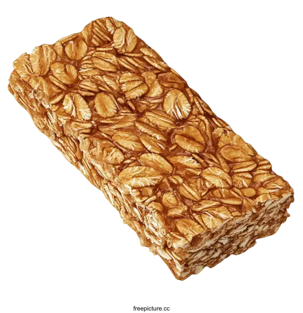 [Transparent Background PNG]Oatmeal Granola Bar Close-up