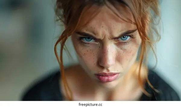Close Up Portrait of a Caucasian Woman