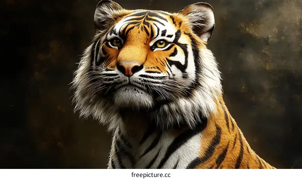 Close Up Portrait of a Majestic Tiger