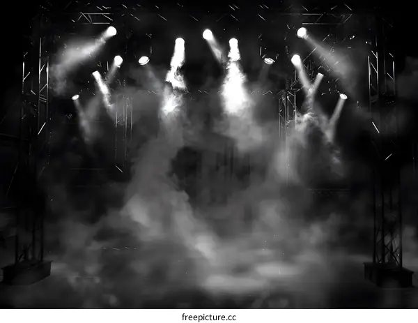 Stage Lights and Smoke Background Image