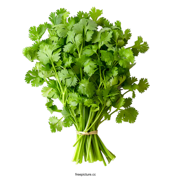 [Transparent Background PNG]Fresh Coriander on White Background