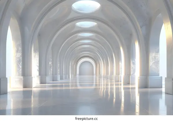 Elegant White Architectural Corridor