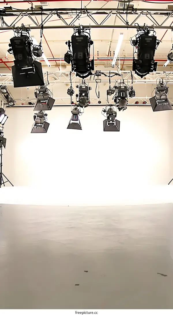 Studio with Multiple Lighting Equipment