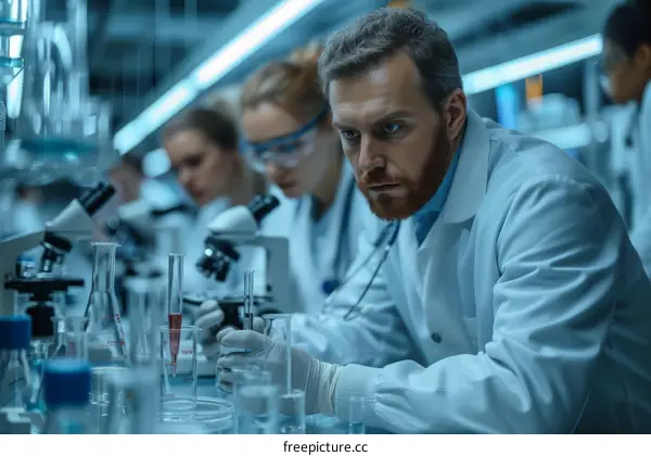 Scientists working in a laboratory