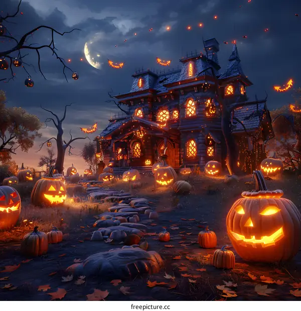 Halloween Pumpkin House