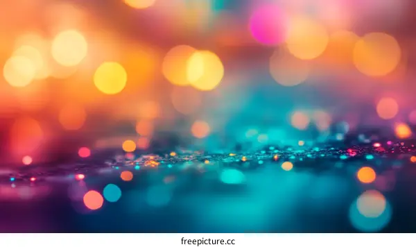 Colorful Bokeh Background with Sparkle
