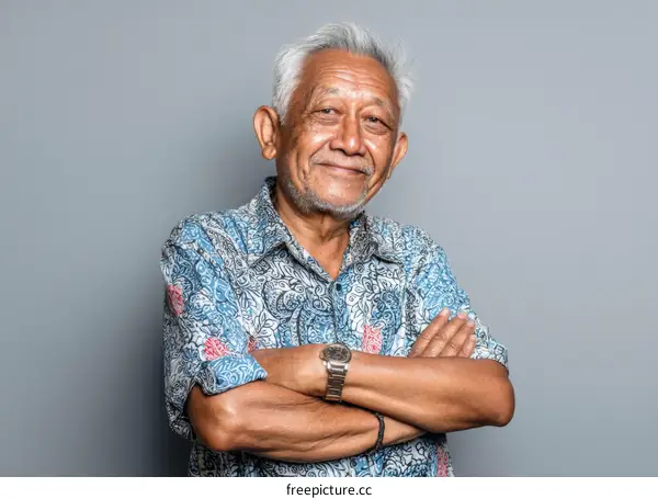 Portrait of a Smiling Senior Asian Man