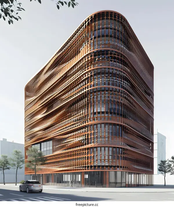 Modern Copper Facade Building Design