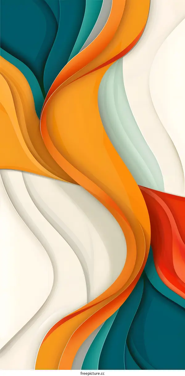 Abstract Colorful Waves Background Design