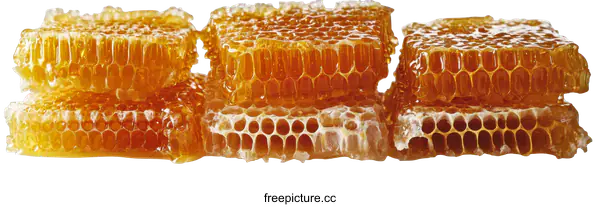 [Transparent Background PNG]Honeycomb Pieces Close Up