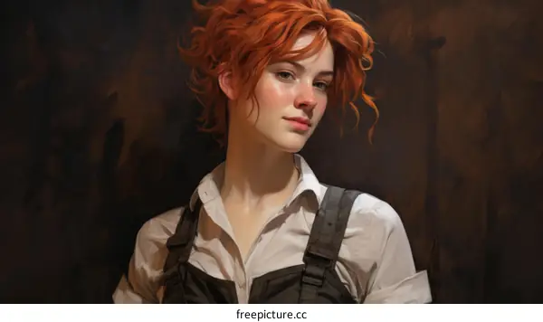 portrait of a beautiful redheaded woman