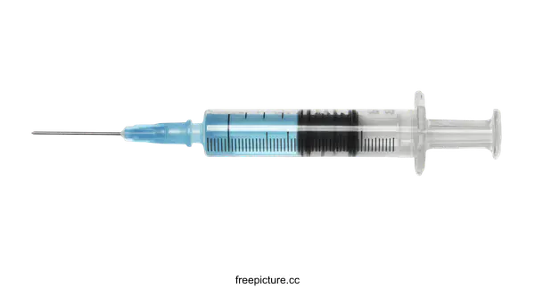 [Transparent Background PNG]Medical Syringe Close-up on White Background