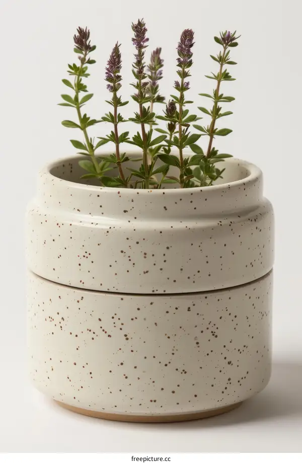 Ceramic Planter with Plant