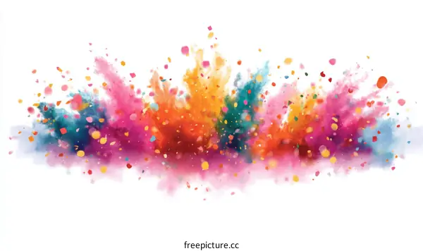 Colorful Powder Explosion Abstract Background