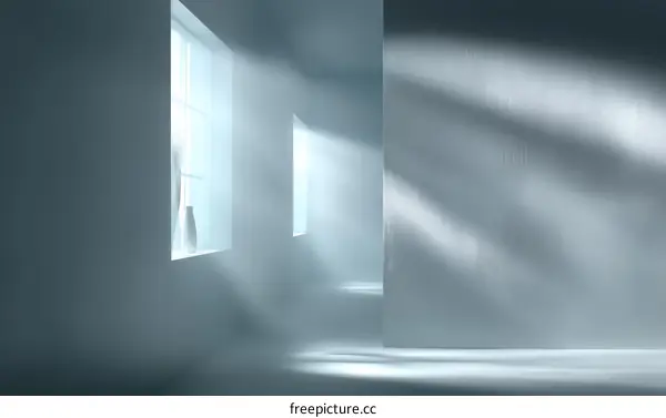 Empty Modern Hallway with Sunlight