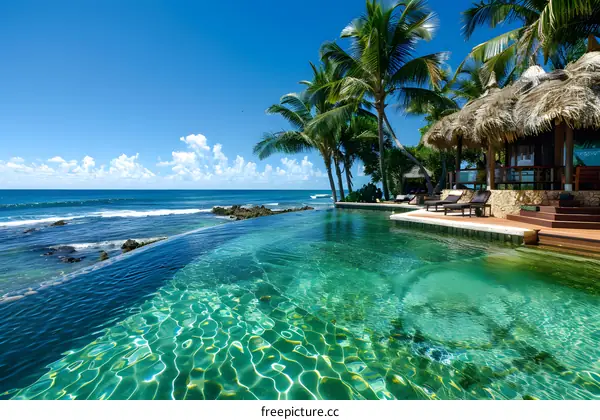 Amazing infinity pool with a view of the ocean