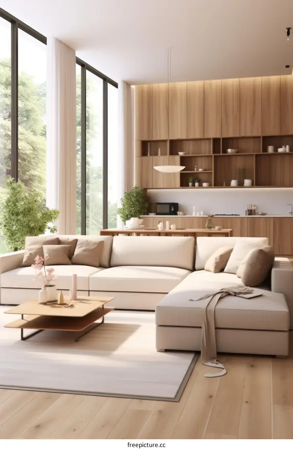 Bright and Airy Living Room With Natural Elements