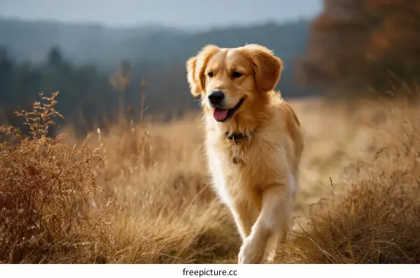 Golden Retriever in a Field