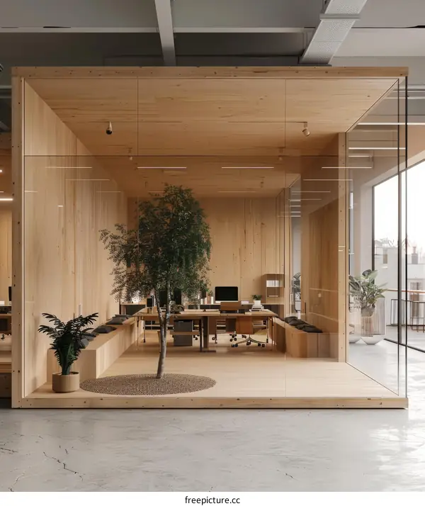Modern Office with Natural Elements