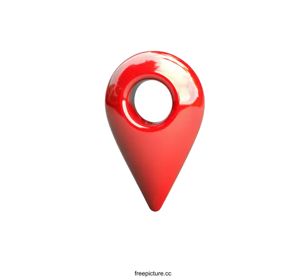 [Transparent Background PNG]3D Red Location Pin Icon Design