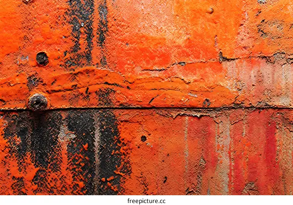 Rusty Orange Metal Texture Background
