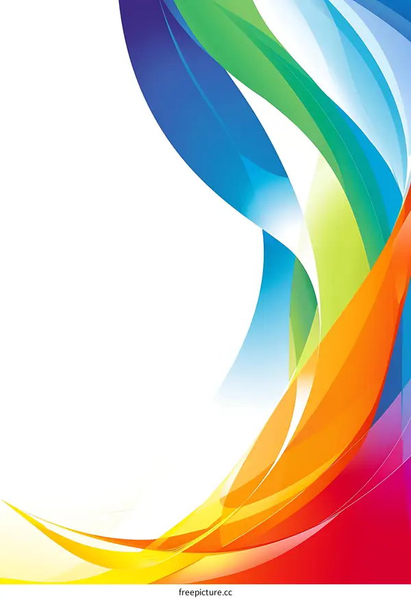 Abstract Colorful Wave Background Design