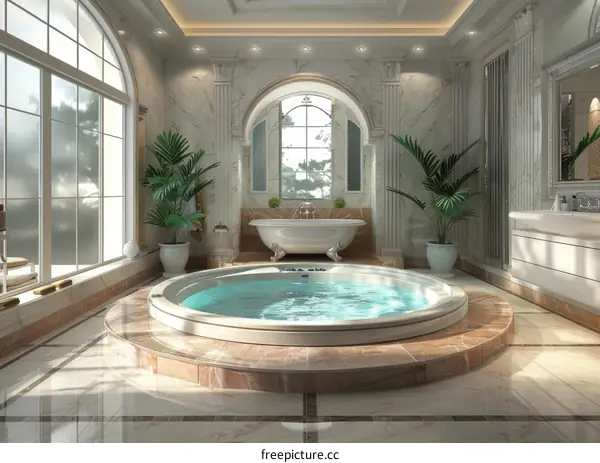 Luxury Spa Jacuzzi in a Classic Mansion