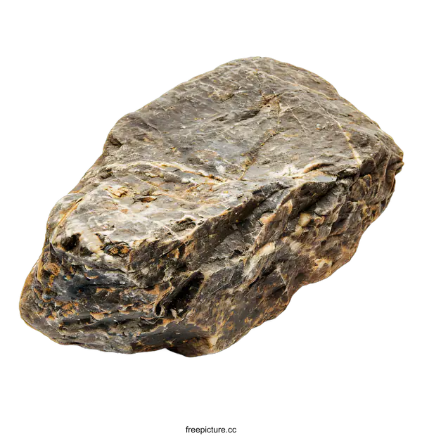 [Transparent Background PNG]Large Grey Rock Isolated On White Background