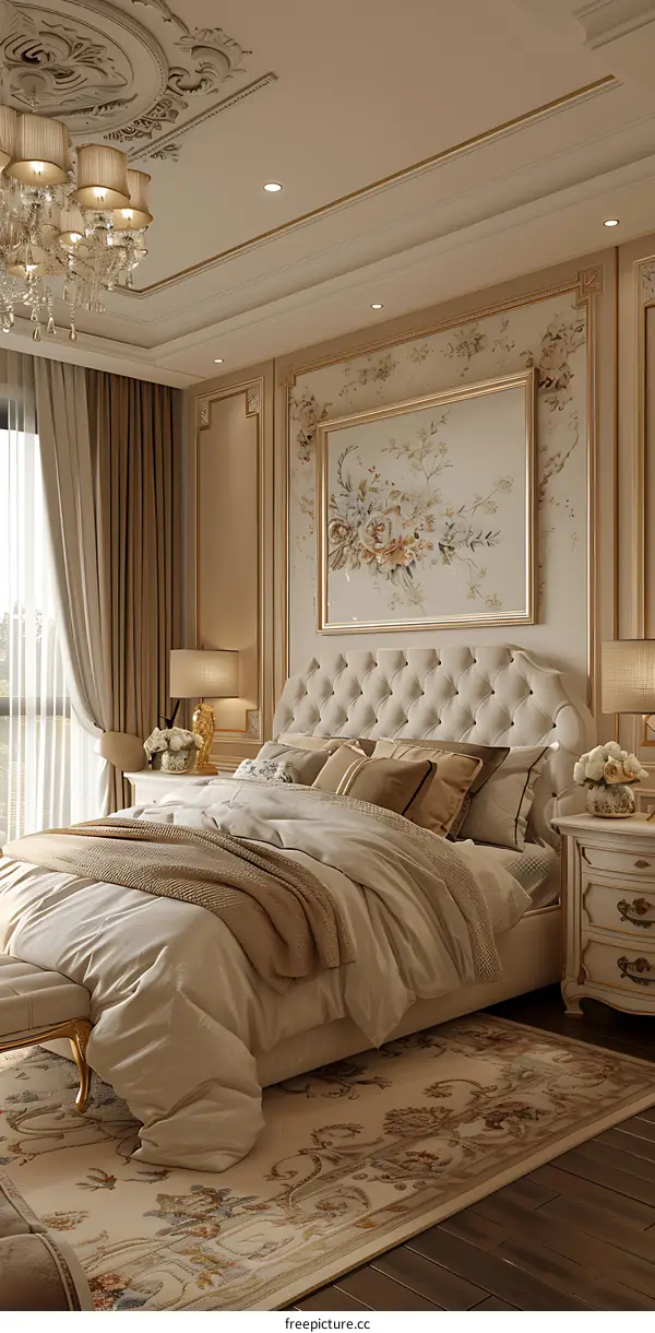 European-style luxury bedroom