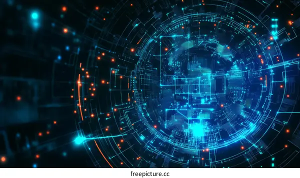 Abstract Circuitry Digital Tunnel