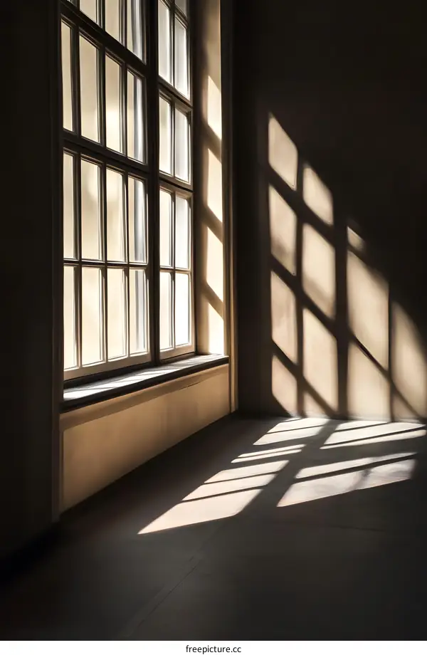 Sunlight Streaming Through a Window in a Room