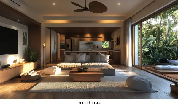 Modern Tropical Living Room Interior Design