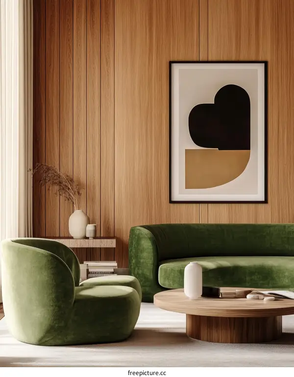 Modern Living Room Interior Design Illustration