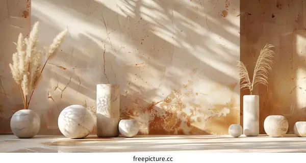 Beige Minimalist Home Decor Scene