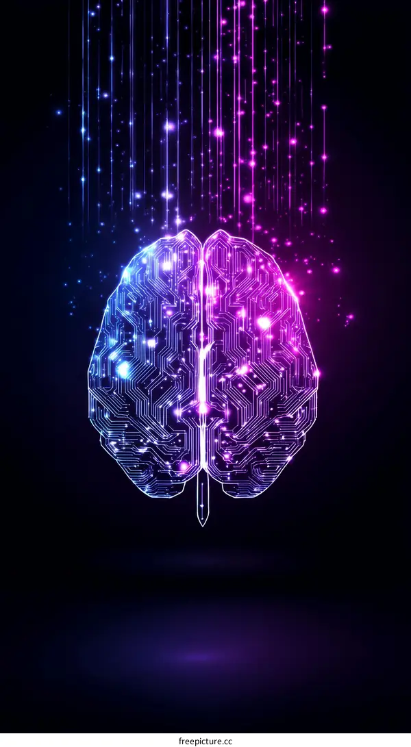 Digital Brain Illustration of Artificial Intelligence