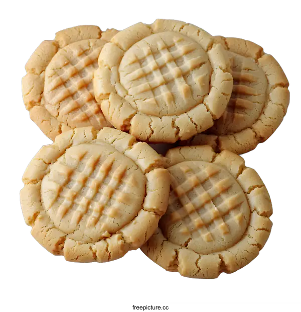 [Transparent Background PNG]Freshly Baked Peanut Butter Cookies