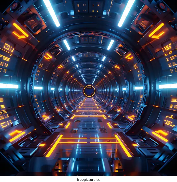 Futuristic Spaceship Corridor