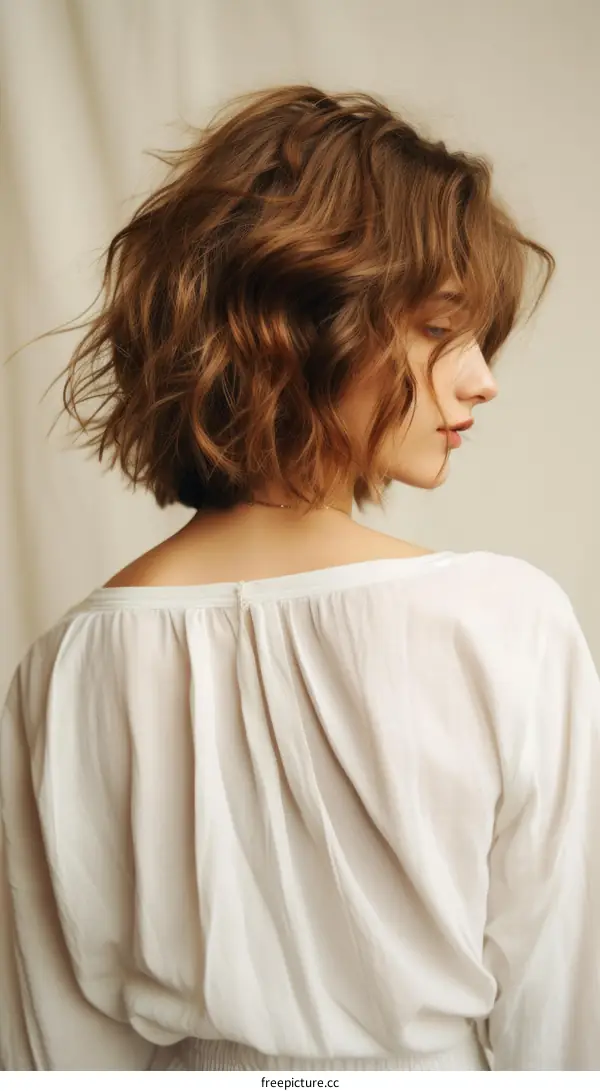 portrait of a young woman with brown hair