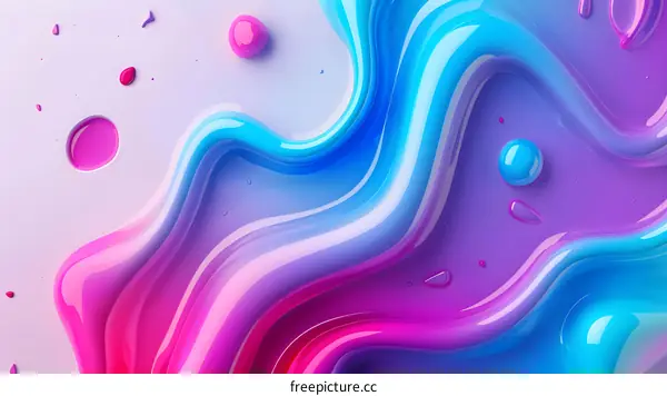 Abstract Colorful Liquid Swirls Background