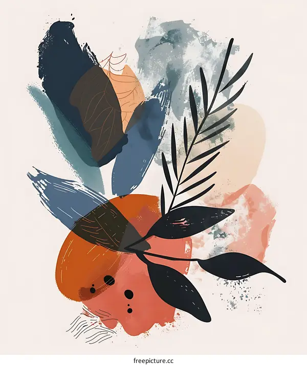 Abstract Watercolor Botanical Art Print