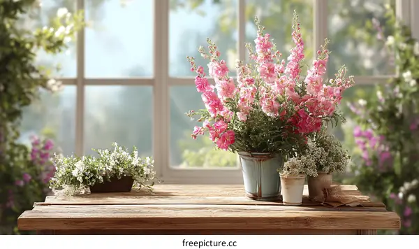Spring Flowers by the Window