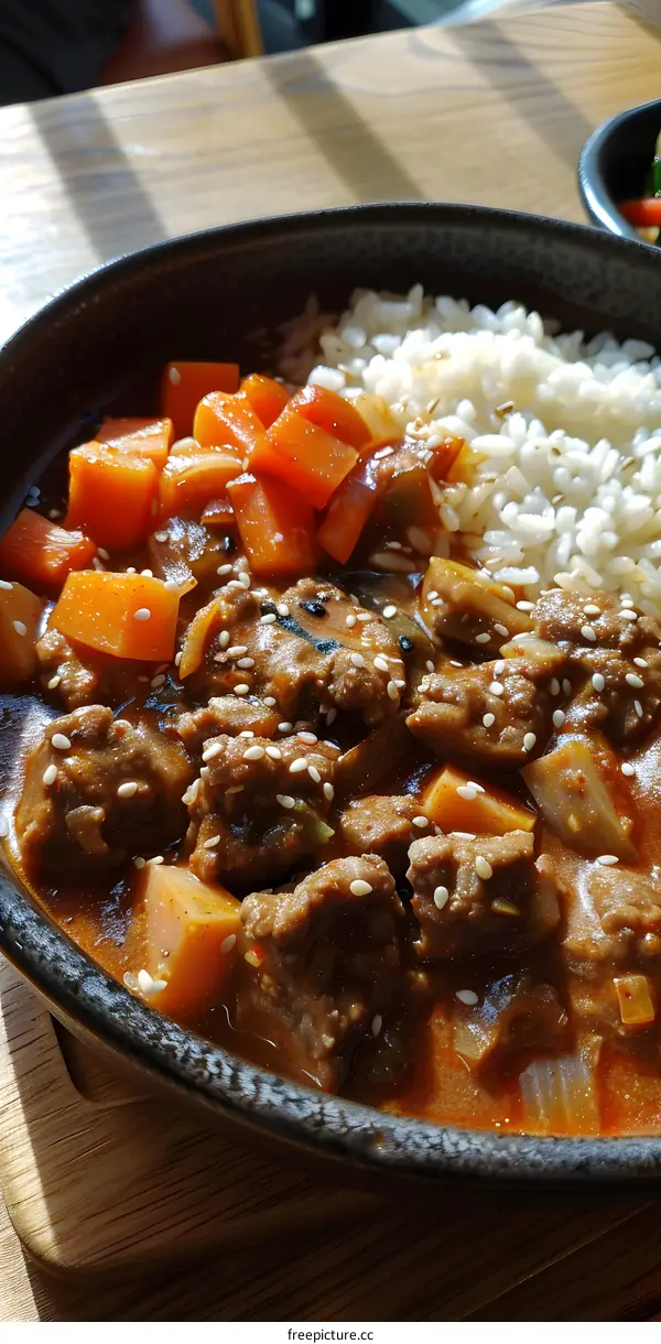 Stewed Beef Brisket with Rice