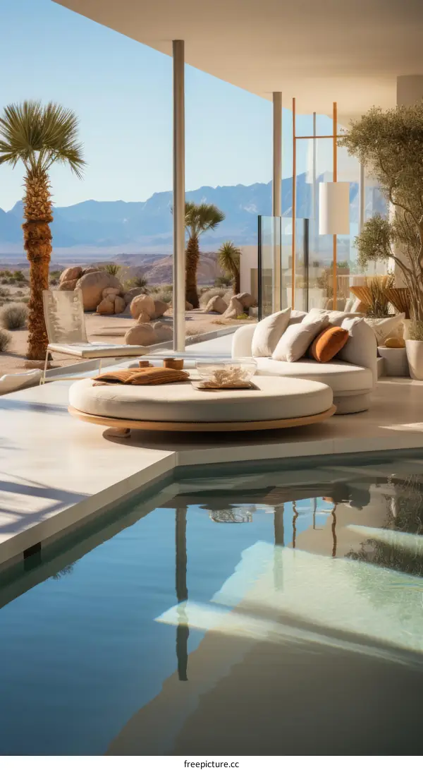 Modernist Desert Home With Pool
