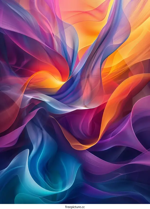 Mesmerizing Dance of Colors: Vibrant Silk Fabric
