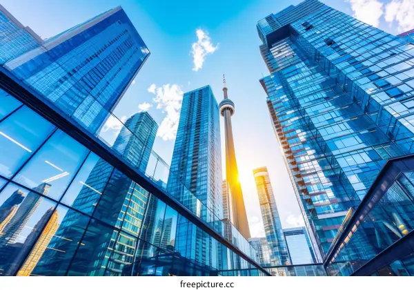 Toronto skyline with the CN Tower in the center