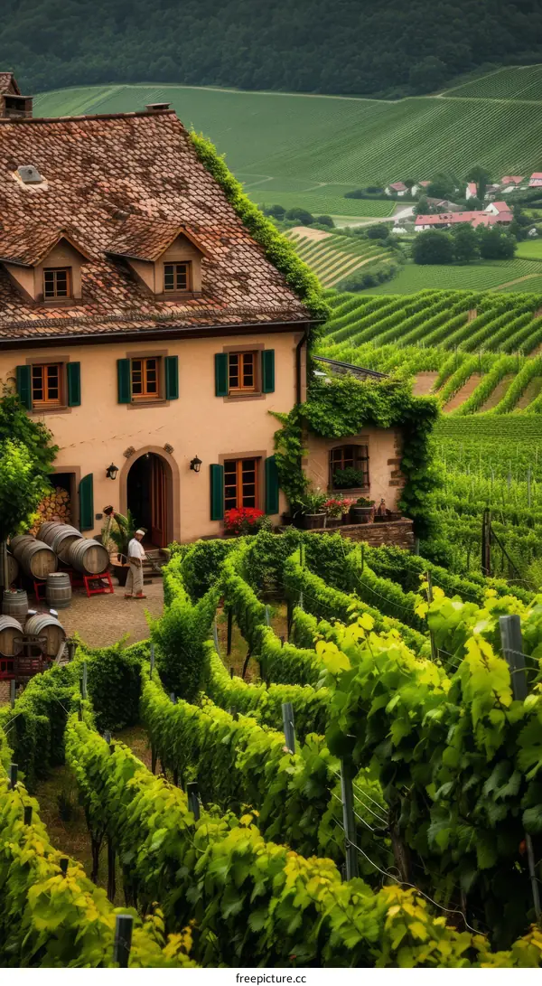 European Vineyard Farmhouse