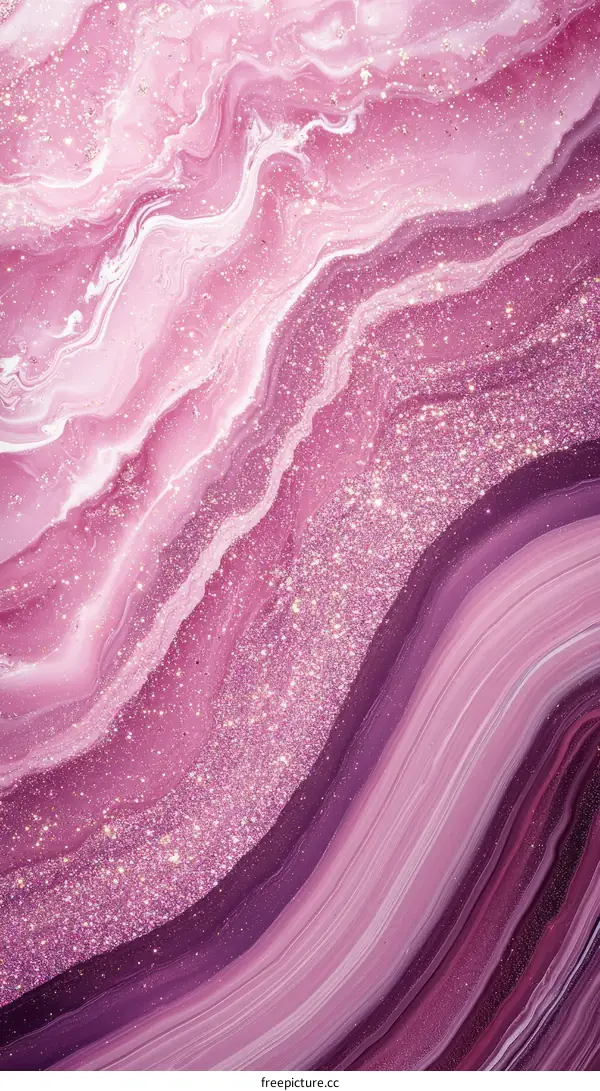 Abstract Pink and Purple Glitter Marble Background